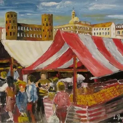 Luigi Buranello Il mercato ortofrutticolo di Porta Palazzo - Sfumature d´Arte