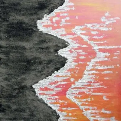 Risacca al tramonto