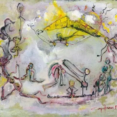 Cinzia Frassà Girotondo con deltaplano - Sfumature d´Arte