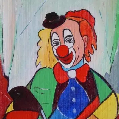 Luigi D'Amato Clown con bombetta - Sfumature d´Arte