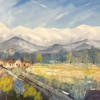 Luigi D'Amato Alpi piemontesi con Monviso - Sfumature d´Arte